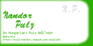 nandor pulz business card